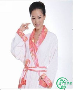 竹纤维女士唐装浴袍